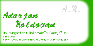 adorjan moldovan business card